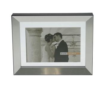 Double sided photo frame 15X10 Alu-Silver/Black