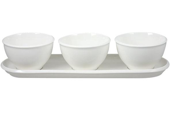 Malaga Nbc set of 3 basic dish bowls + saucer